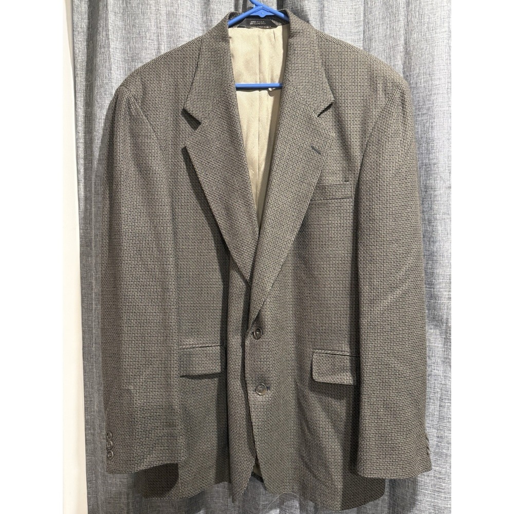 Haggar Clothing Co City Casuals Sport Coat Blazer Lined Made in USA 44L Pockets